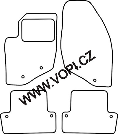 Přesné gumové koberce béžové / šedé Volvo S60 2000 ->